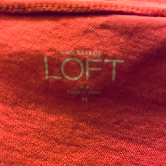 The Loft Sequin Top.  Size: M. Beautiful deep coral color - Picture 4 of 4